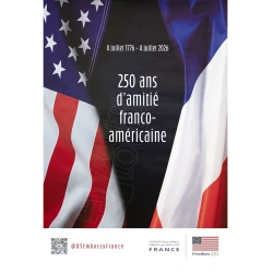 250 ans d'amitié franco-américaine, affiche originale de l'événement