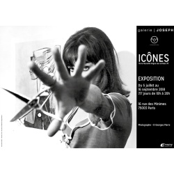 Affiche originale avec Anna Karina pour l'exposition ICÔNES de la Galerie Joseph (Pierrot le Fou)