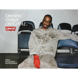 Affiche originale LEVI'S avec Shai Gilgeous-Alexander, "Derrière chaque ORIGINAL"