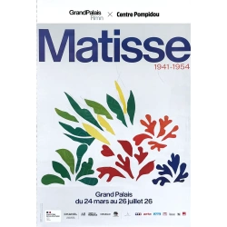 Affiche officielle de l'exposition "Matisse 1941 - 1954" au Grand Palais (visuel Acanthes)
