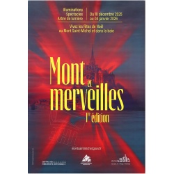 Affiche originale de la 1re édition des illuminations du Mont Saint-Michel, spectacle "Arbre et Lumière"