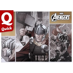 Affiche originale Quick x Marvel Avengers, le Puissant Burger, inspiré de Thor