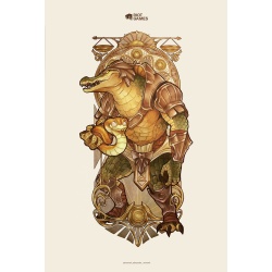 Affiche originale pour le TFT Paris Open (Team Fight Tactics) - RIOT Games - Visuel Renekton / Snek