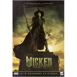Affiche originale du film WICKED partie 2 avec Cynthia Erivo, "Elphaba"