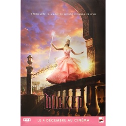 Affiche originale du film WICKED partie 1 avec Ariana Grande, "Glinda"