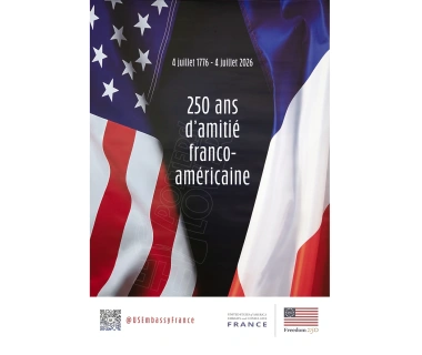250 ans d'amitié franco-américaine, affiche originale de l'événement