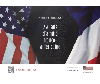 250 ans d'amitié franco-américaine, affiche originale de l'événement