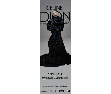 Affiche originale Céline DION, ARENA 2026 (visuel Robe noire)