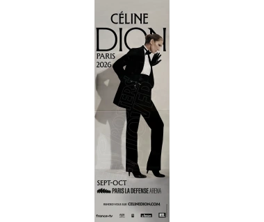 Affiche originale Céline DION, ARENA 2026 (visuel Tailleur noir)