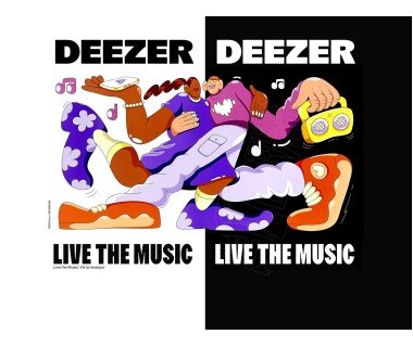 Affiche originale DEEZER "Live the Music" (couple qui danse)