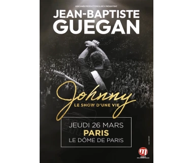 Affiche originale Hommage à Johnny Hallyday par Jean-Baptiste Guegan