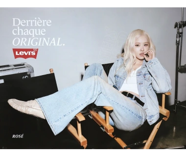 Affiche originale LEVI'S avec Rosé, "Derrière chaque ORIGINAL"