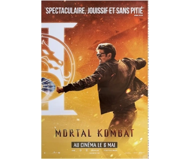 Mortal Kombat II, affiche originale du film version droite orange