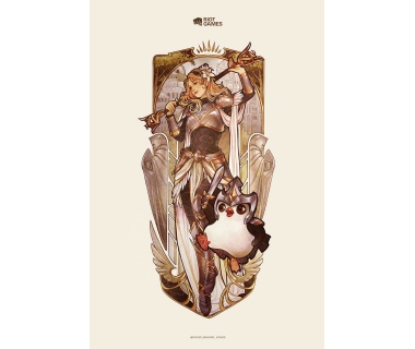 Affiche originale pour le TFT Paris Open (Team Fight Tactics) - RIOT Games - Lux / Pengu