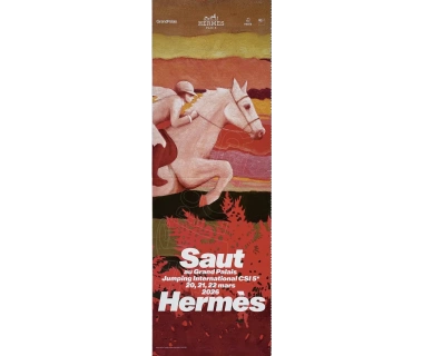 Affiche originale Saut Hermes “Jumping” au Grand Palais "Format Colonne Morris"