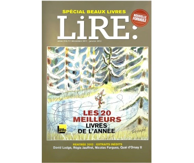 Affiche originale du magazine  LIRE avec un dessin de Jean-Jacques SEMPÉ en couverture