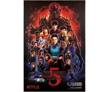 Affiche originale de la série Stranger Things 5, visuel "personnages"