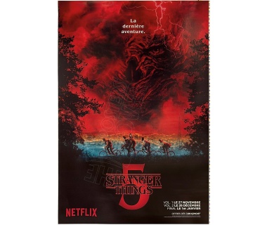 Affiche originale de la série Stranger Things 5, visuel "vélos"