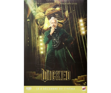 Affiche originale du film WICKED partie 1 avec Jeff Goldblum, "Le Magicien d’Oz"