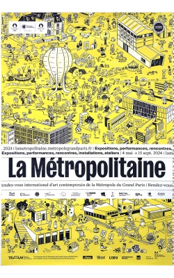 Affiche originale de l'exposition La Métropolitaine, l’art contemporain de la Métropole du Grand Paris