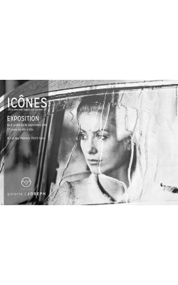 Affiche originale avec Catherine Deneuve pour l'exposition ICÔNES de la Galerie Joseph (Manon 70)