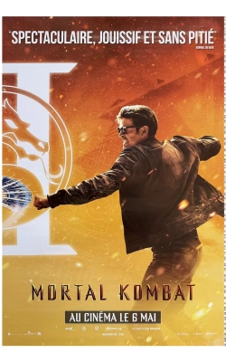 Mortal Kombat II, affiche originale du film version droite orange