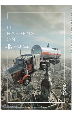 Affiche originale PS5, Playstation, "Camion-citerne"