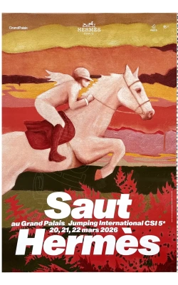 Affiche originale Saut Hermes “Jumping” au Grand Palais "Format Abribus"