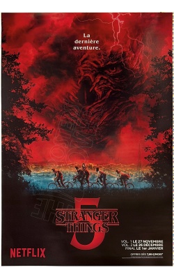 Affiche originale de la série Stranger Things 5, visuel "vélos"
