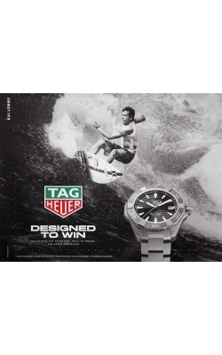 Affiche originale avec le surfeur KAI LENNY pour TAG HEUER