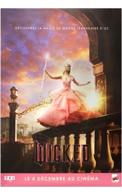 Affiche originale du film WICKED partie 1 avec Ariana Grande, "Glinda"